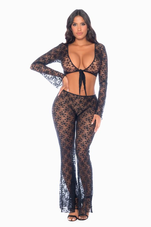 Tenue sexy résille noire