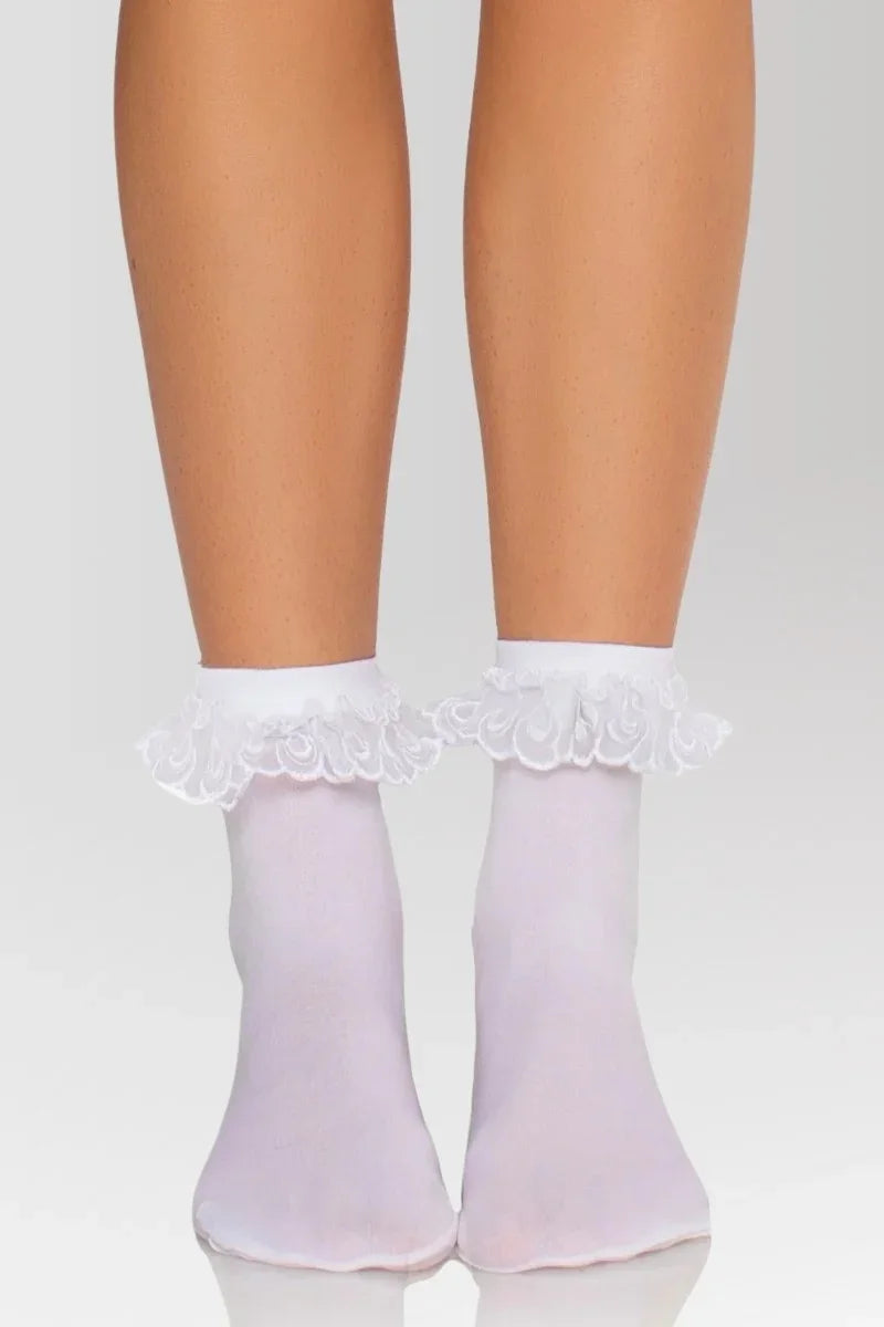 Chaussettes volants dentelle