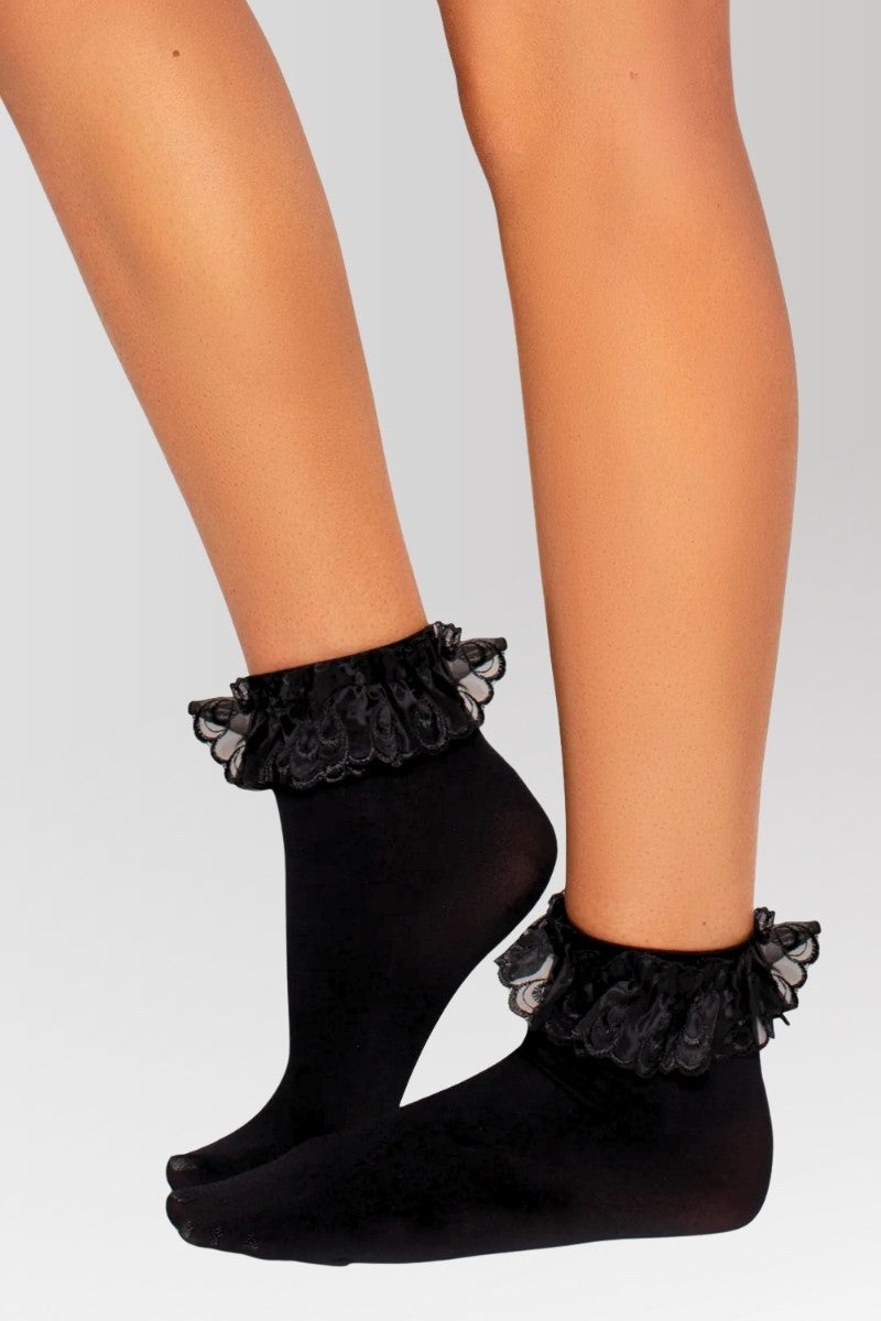 Chaussettes volants dentelle