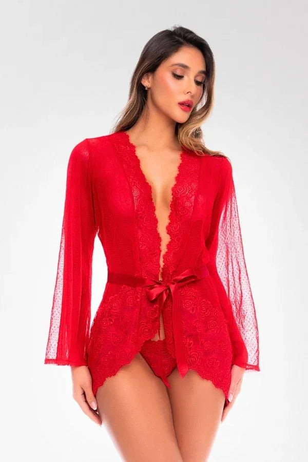 Déshabillé résille transparente par Mapalé lingerie