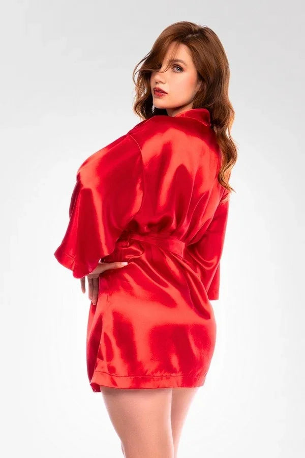 Déshabillé satiné court par Mapalé lingerie