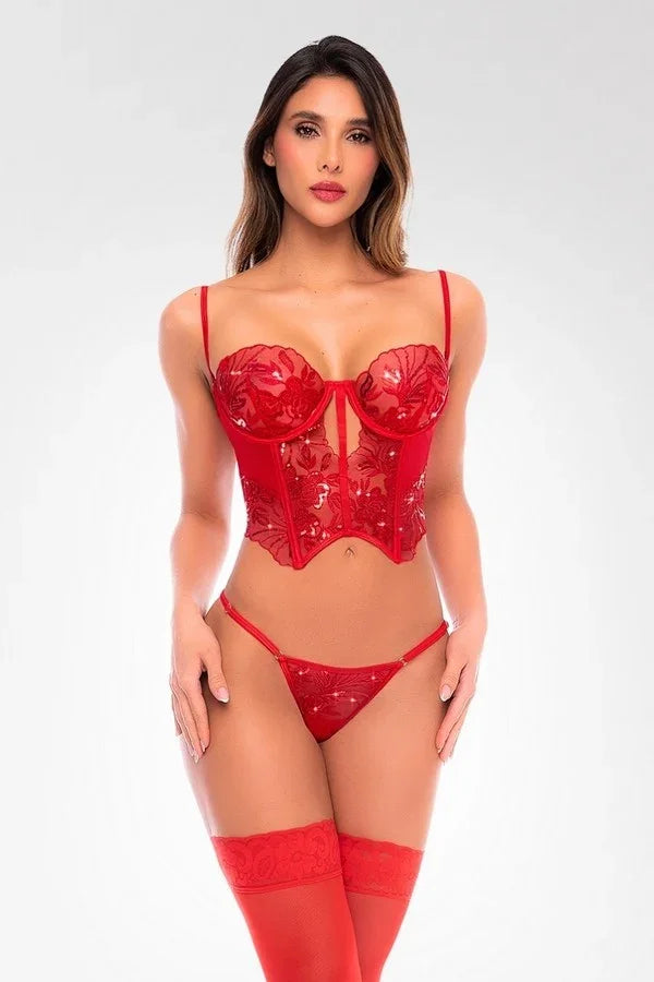 Ensemble bustier sequins par Mapalé lingerie