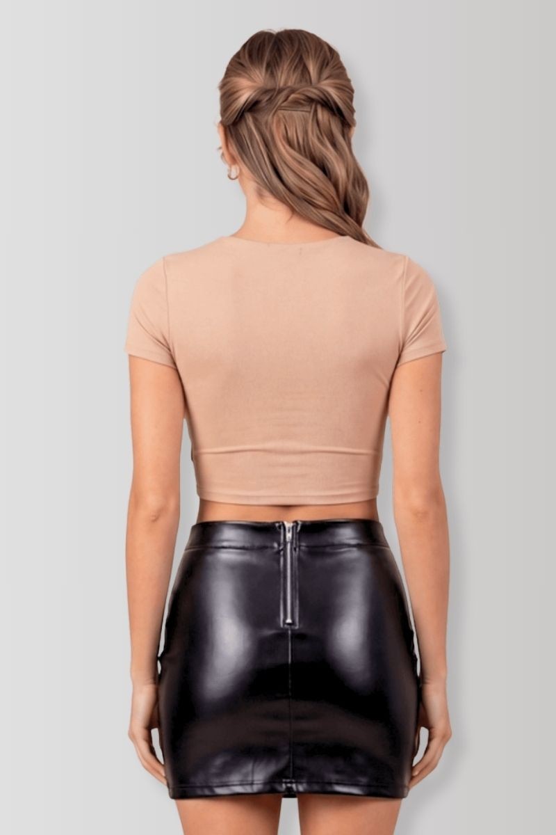Mini-jupe Alessia simili-cuir