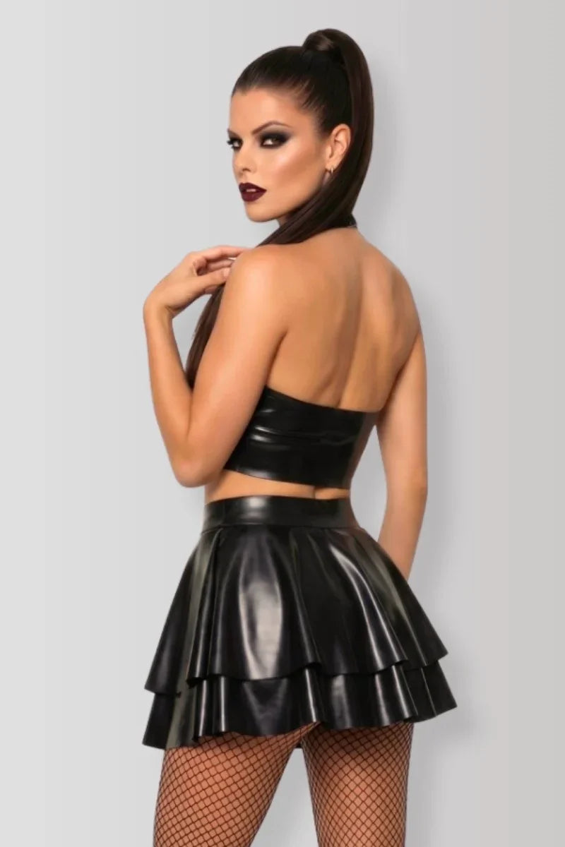 Jupe wetlook doublé