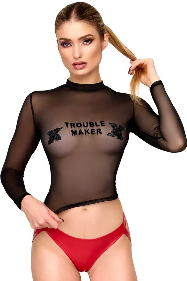 Top Troublemaker F389 par Noir Handmade