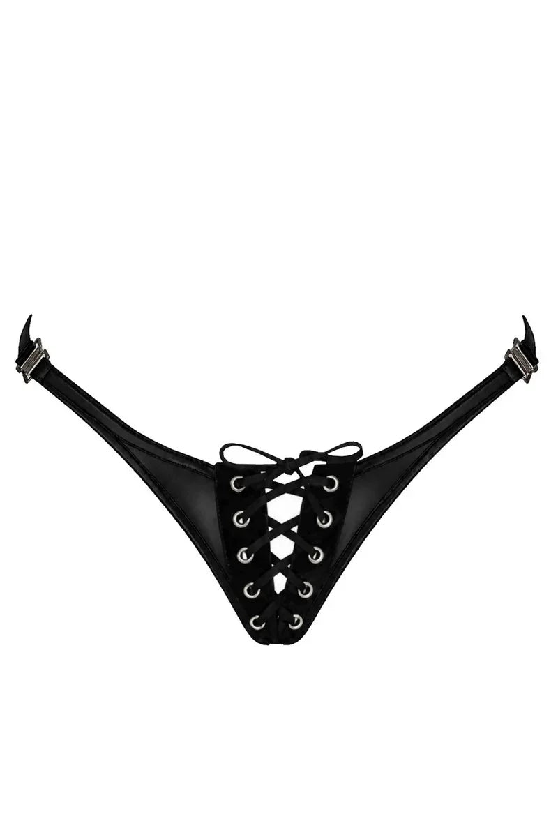 String lacé noir F413
