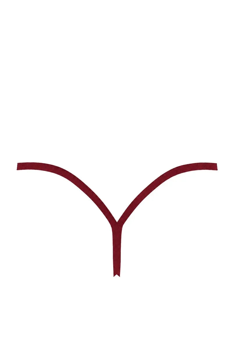 String résille bordeaux F426