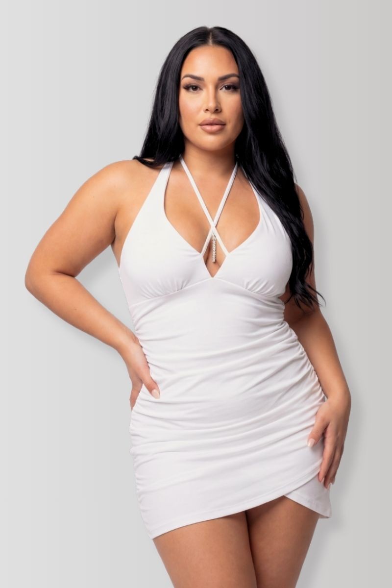Mini-robe Aurora blanche