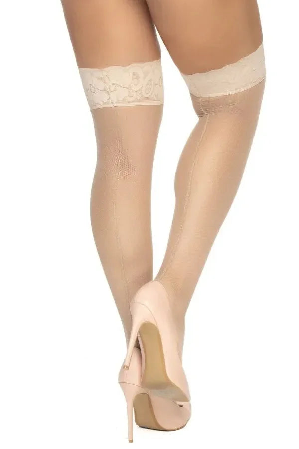 Bas autofixants ivoire par Mapalé lingerie