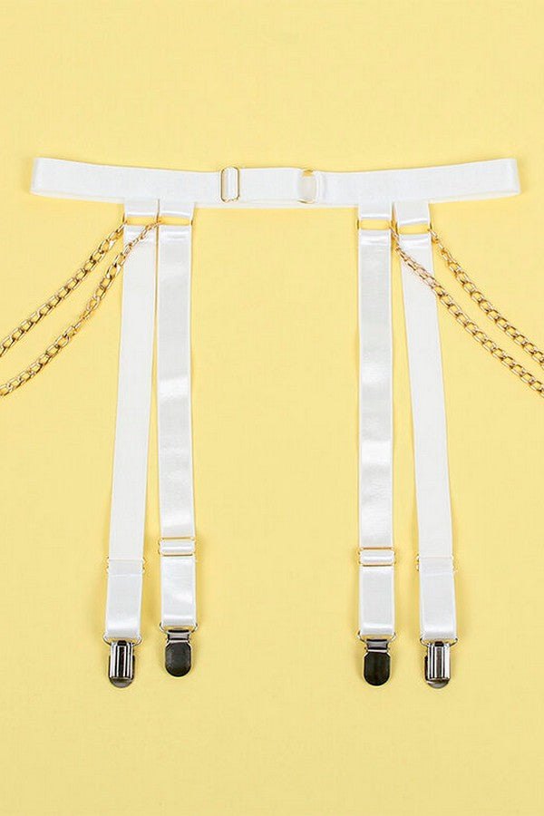 Body + jarretelles blanc Désirée par Subblime