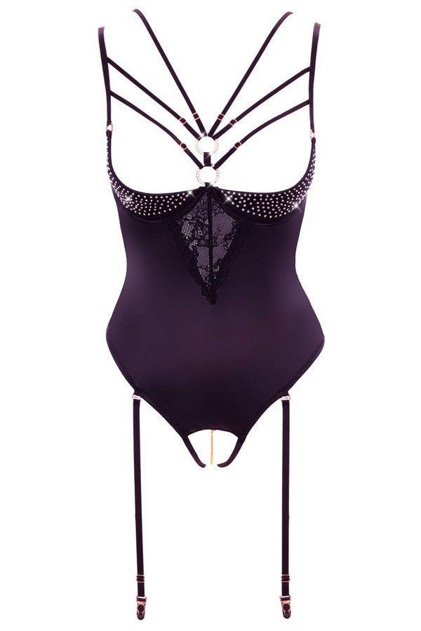 Body ouvert + strass par Abierta Fina