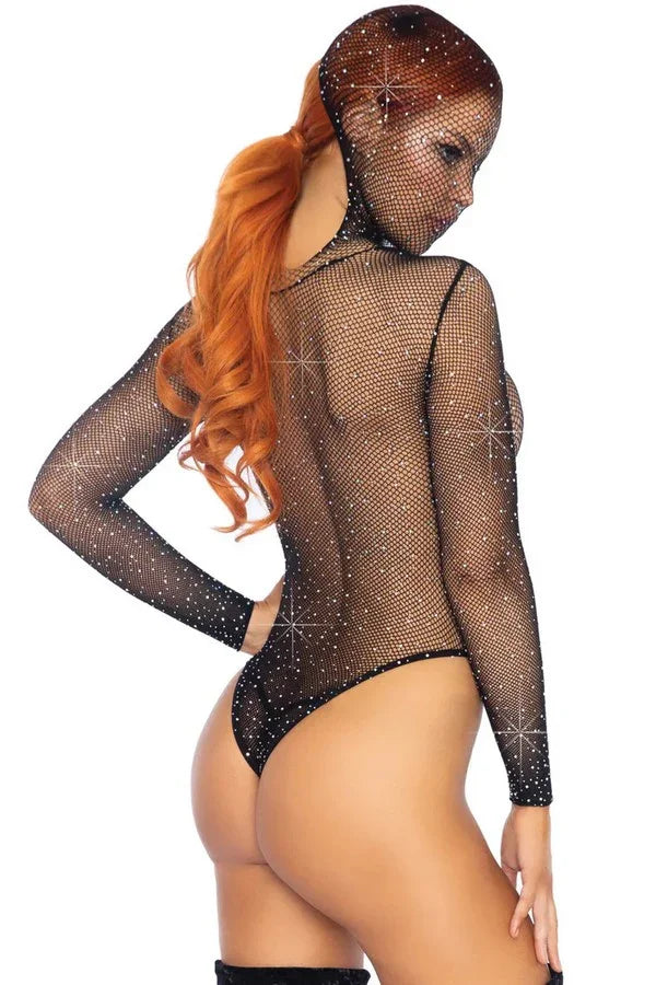 Body résille intégral à capuche par Leg Avenue