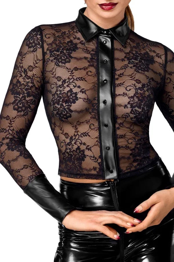 Chemise ouvrable Noirelle F377 par Noir Handmade