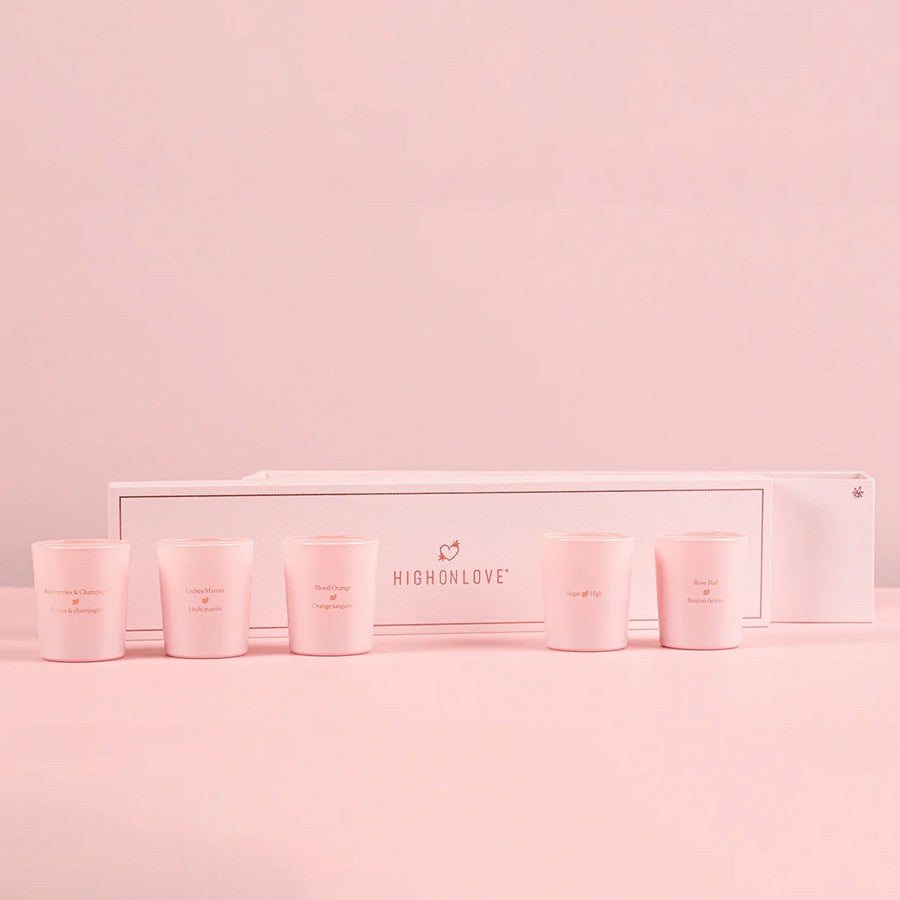 Coffret LES MINIS bougies de massage par HIGH ON LOVE