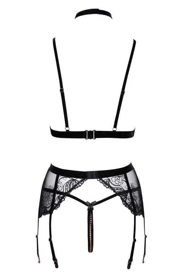 3 pièces jarretelles par Abierta Fina