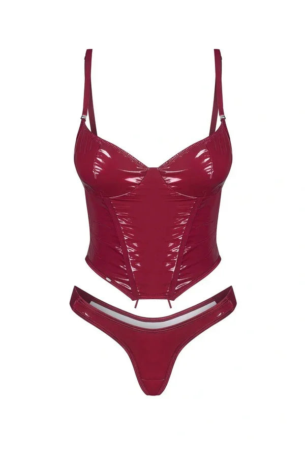 Ensemble bustier glossy Redya