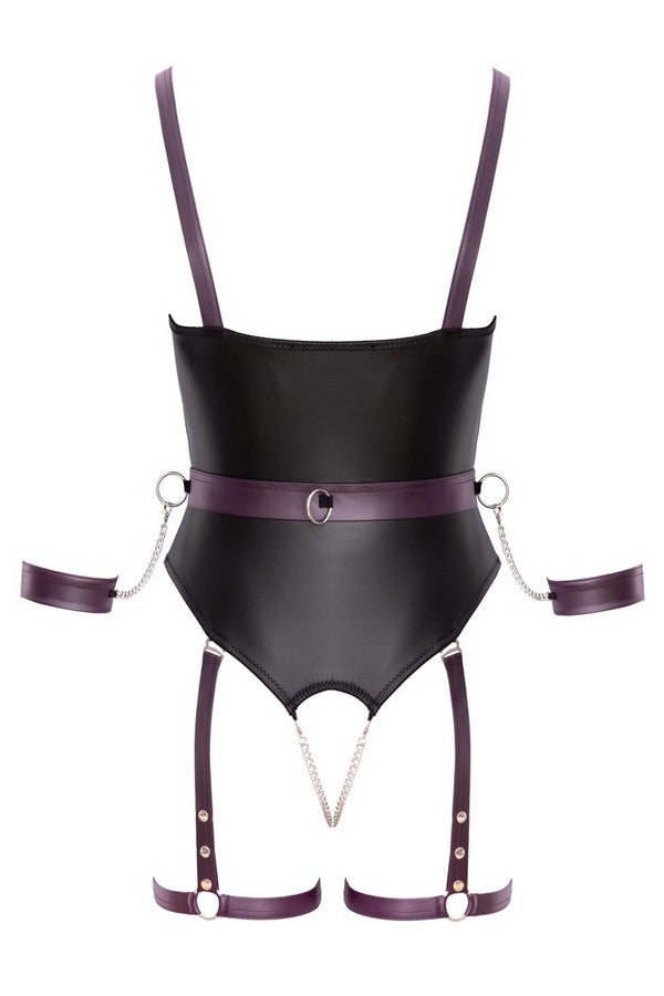 Body wetlook noir & liens