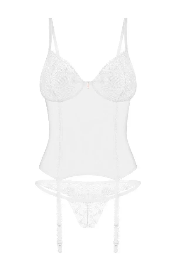 Guêpière blanche Alissium par Obsessive