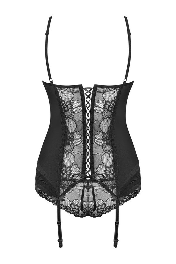 Guêpière Heartina noire par Obsessive