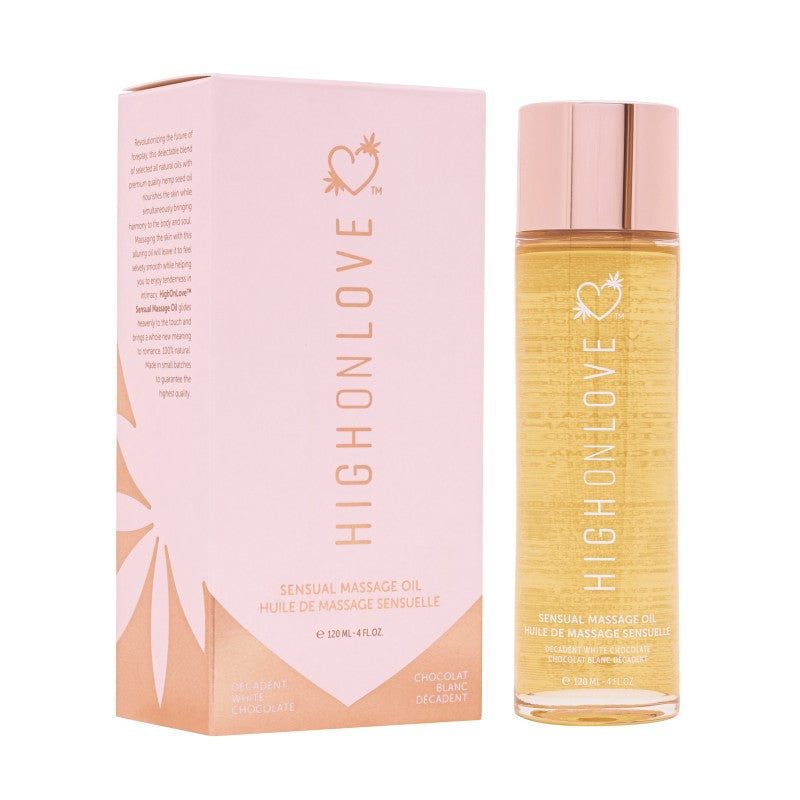 Huile de massage chocolat blanc 120ml par HIGH ON LOVE
