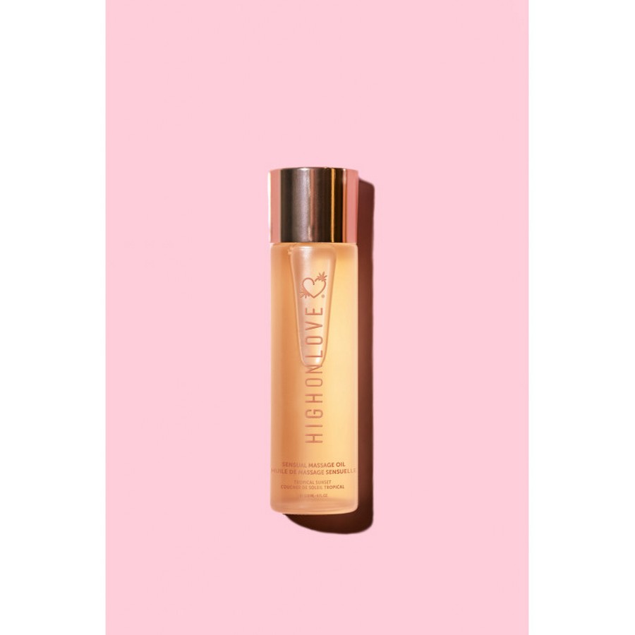 Huile de massage coucher de soleil tropical 120ml par HIGH ON LOVE
