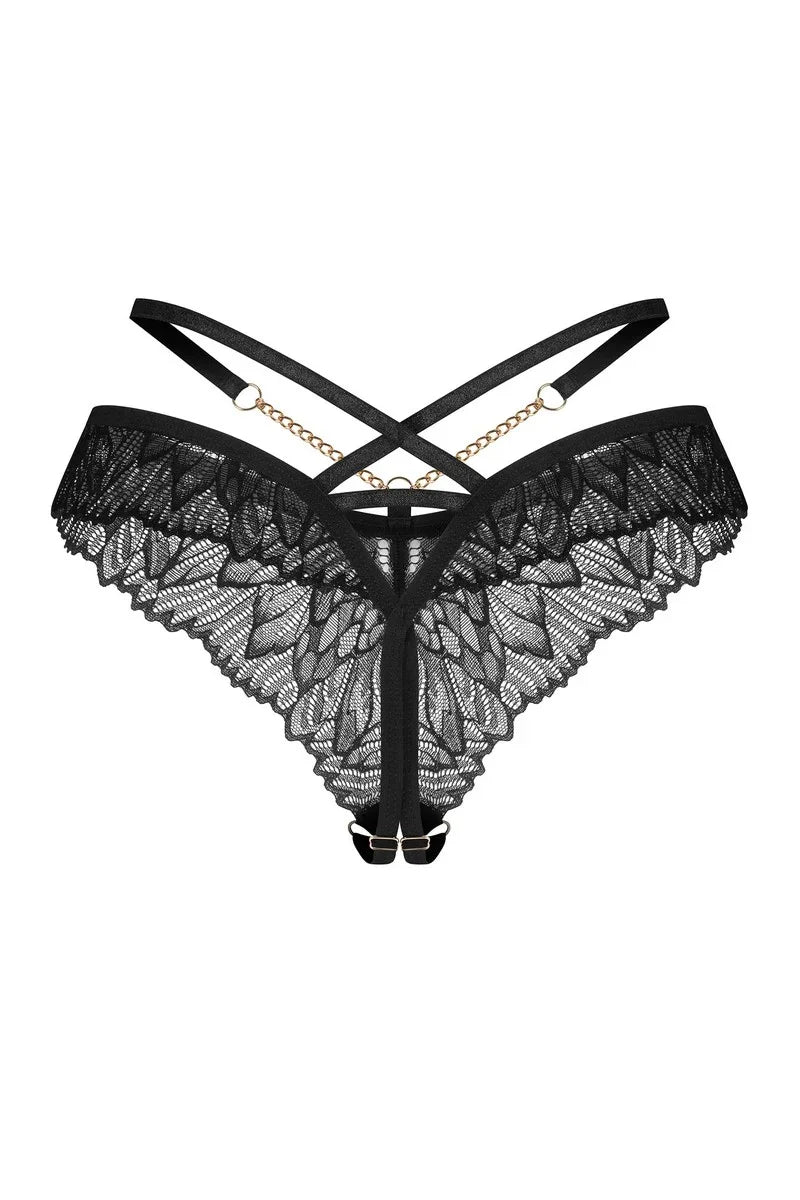 String fendu Matildea noir par Obsessive