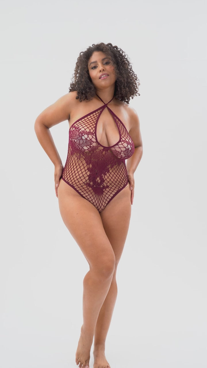 Body résille floral +