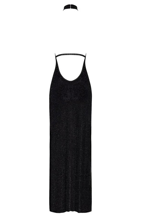 Robe longue Onyx F372 par Noir Handmade