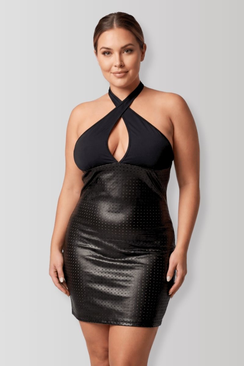 Robe wetlook Margot