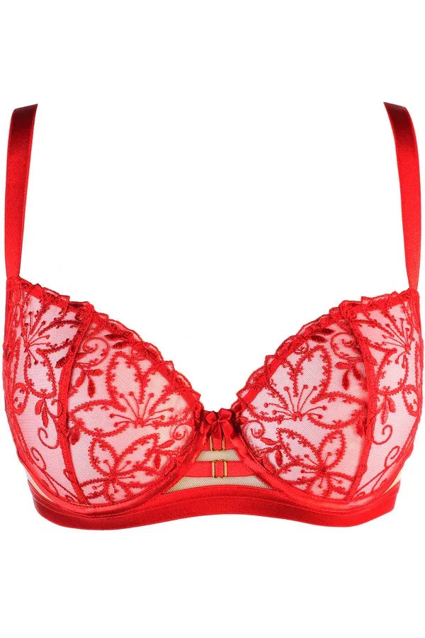 Soutien-gorge rouge V-10541 par Axami