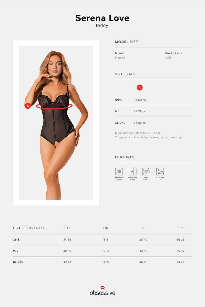 Body ouvert Serena Love par Obsessive