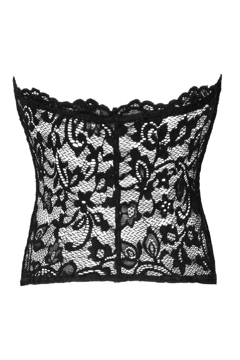 Corset dentelle transparente par Noir Handmade