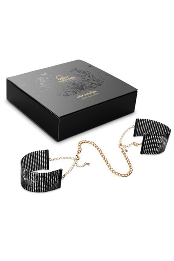 Menottes Désir Métallique noir par Bijoux Indiscrets