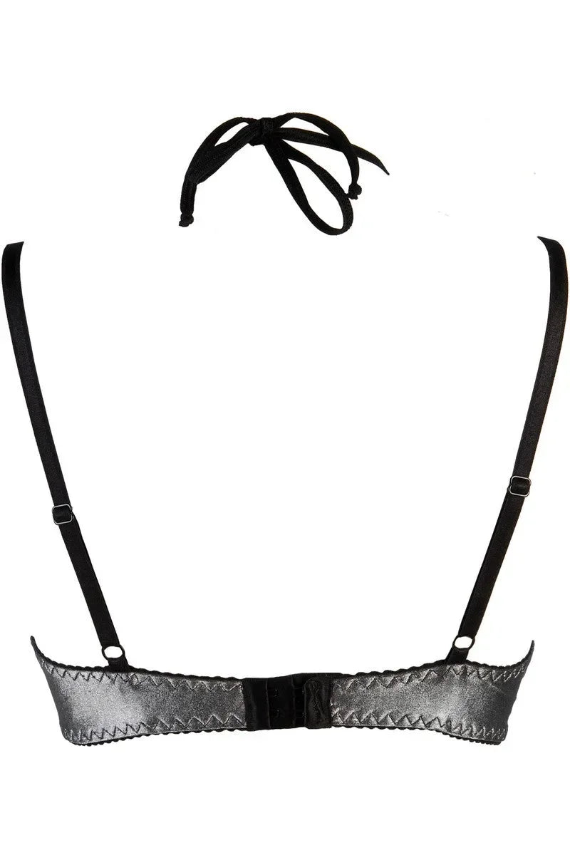 Soutien-gorge ouvert argent V-9481 par Axami