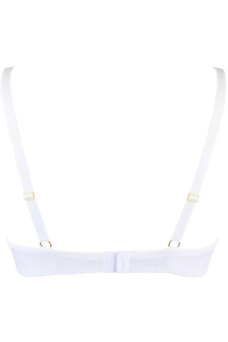 Soutien-gorge ouvert blanc V-9791 par Axami