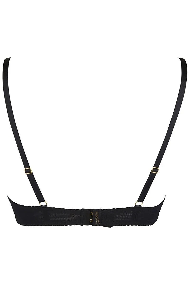 Soutien-gorge ouvert noir V-10051 par Axami