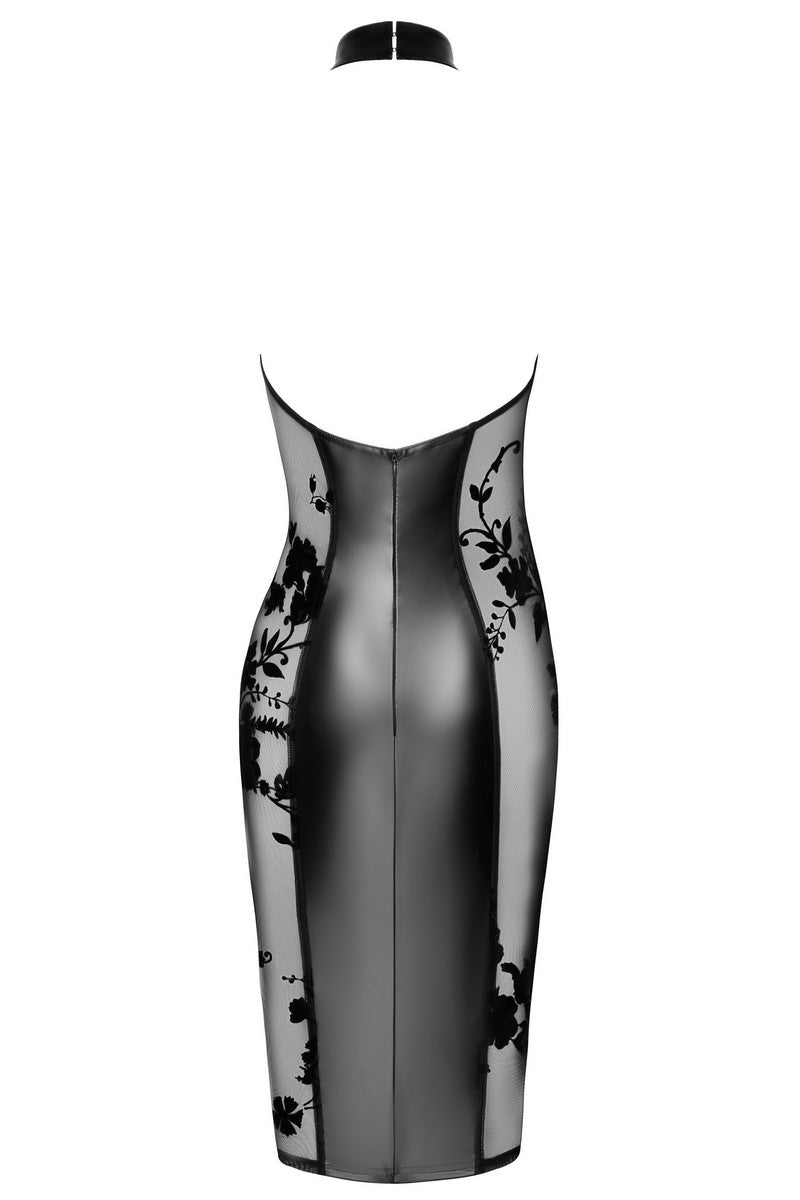 Robe tube vinyle & tulle par Noir Handmade
