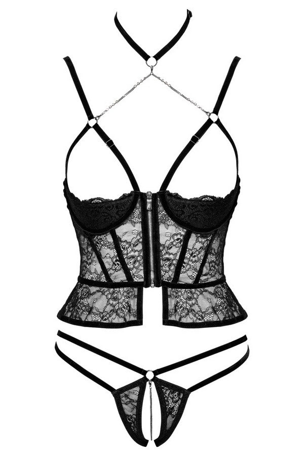 Ensemble bustier seins-nus