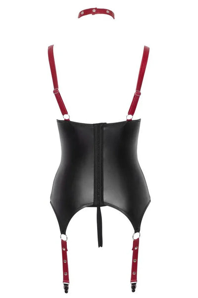 Guêpière wetlook ouverte par Cottelli lingerie