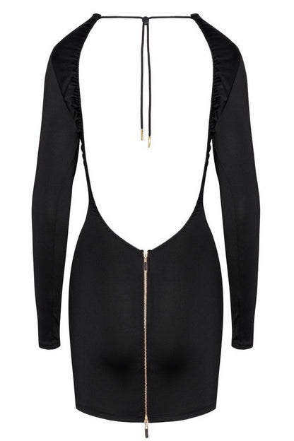 Mini-robe dos-nu zippée