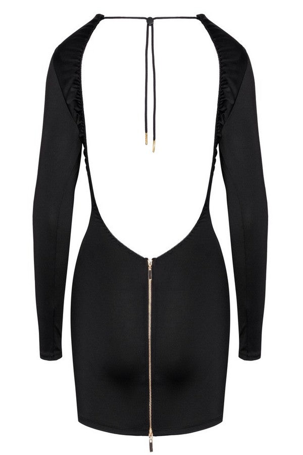 Mini-robe dos-nu zippée