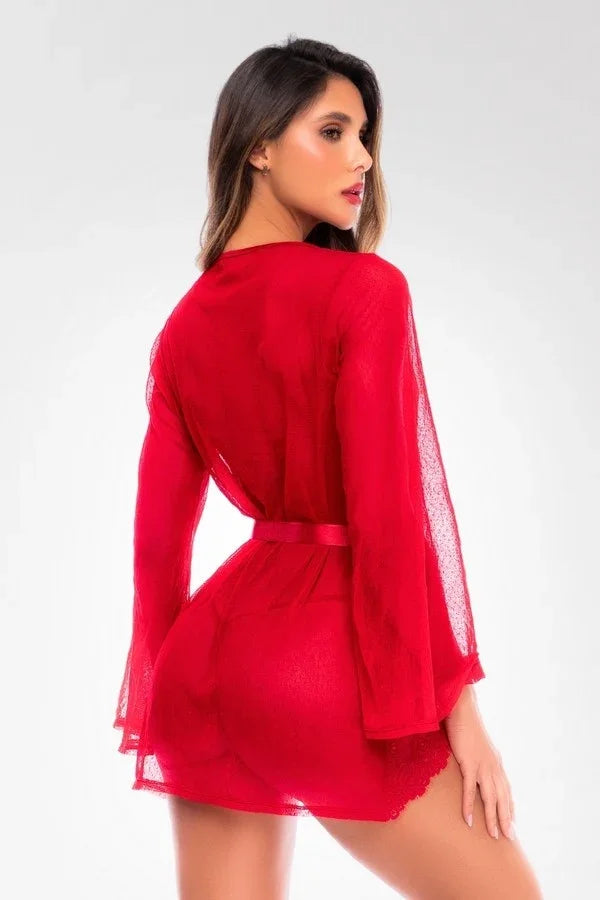 Déshabillé résille transparente par Mapalé lingerie