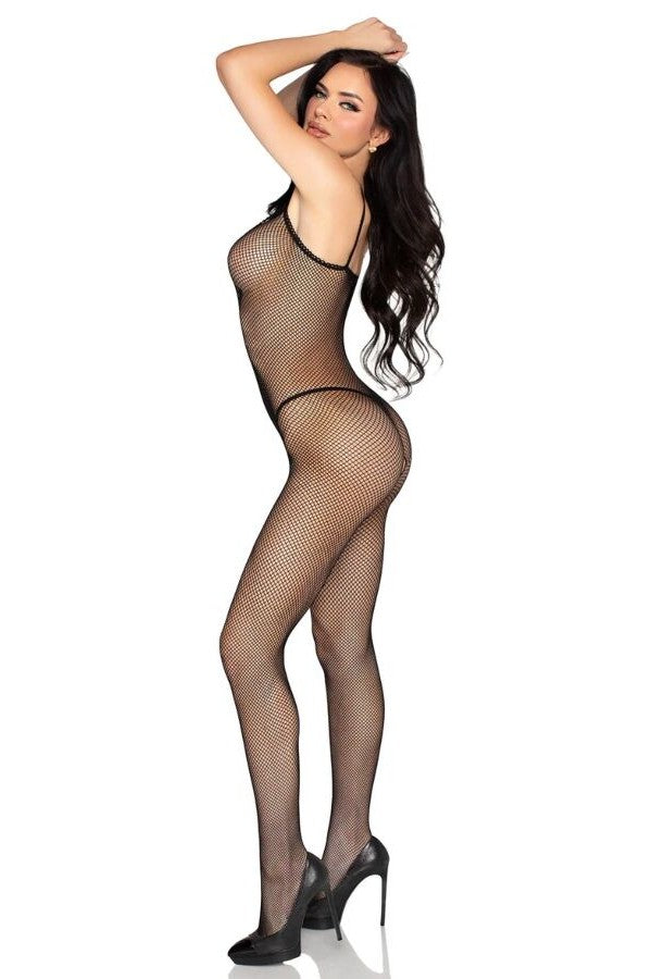 Combinaison résille fendue