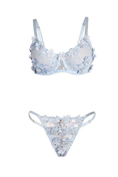Ensemble floral bleu Céleste