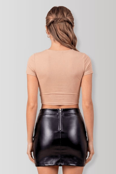 Mini-jupe Alessia simili-cuir