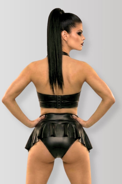 Mini-jupe wetlook