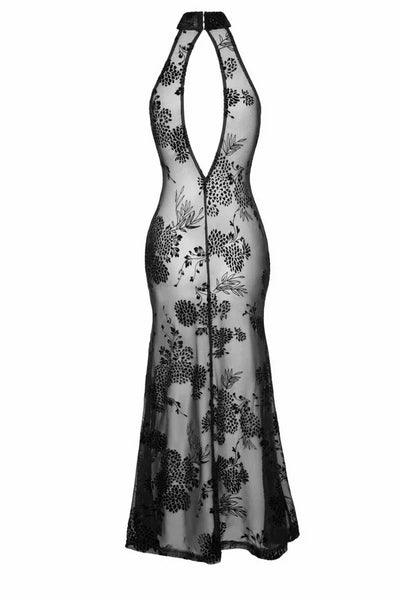 Robe longue dos-nu par Noir Handmade