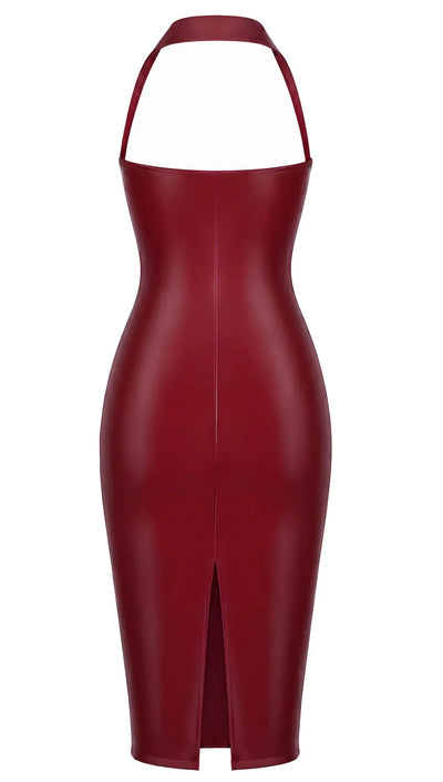 Robe bustier wetlook F396