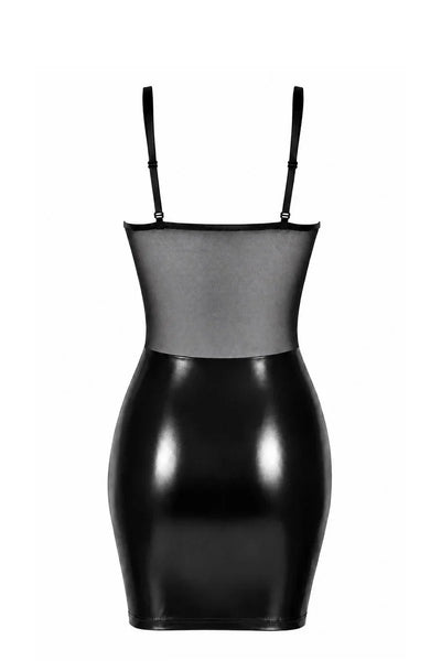 Robe mini lacée noire F409