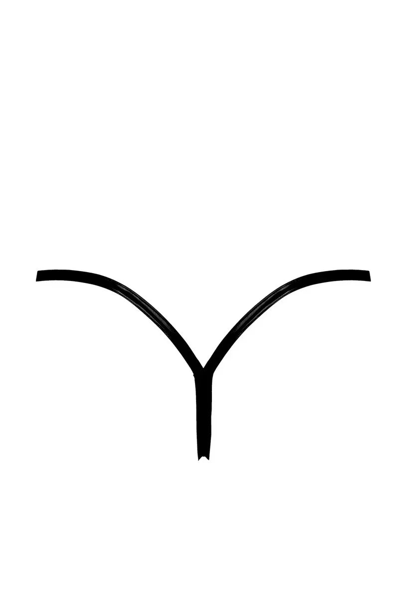 String lacé noir F413
